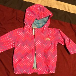 North face 12-18m girls rain jacket